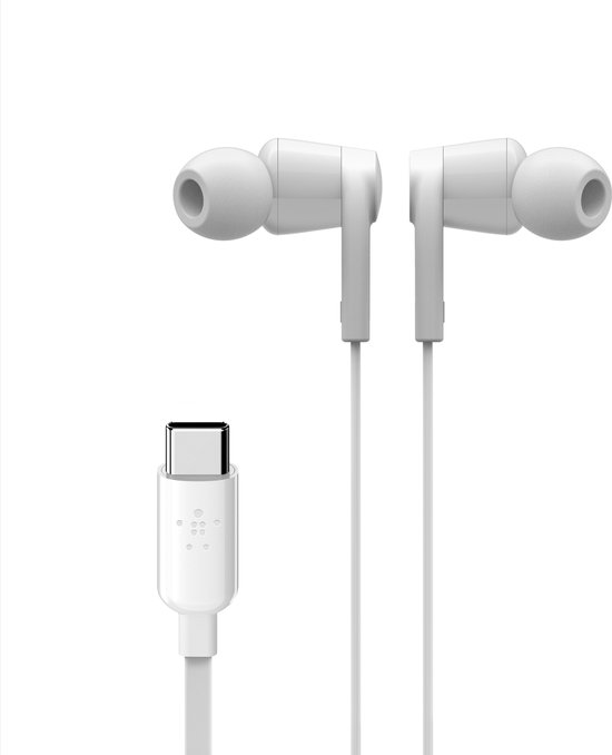 Belkin ROCKSTAR™ in-ear oordopjes met USB-C connector - Wit