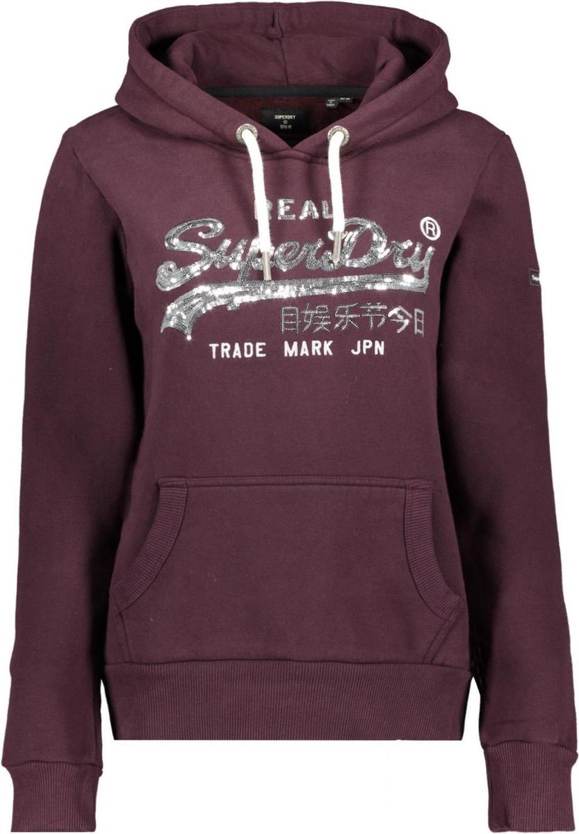 Superdry Dames Trui Vl Boho Sparkle Hood - Maat S