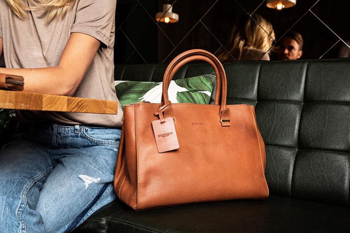 BURKELY Vintage Wieske Handtas - Cognac