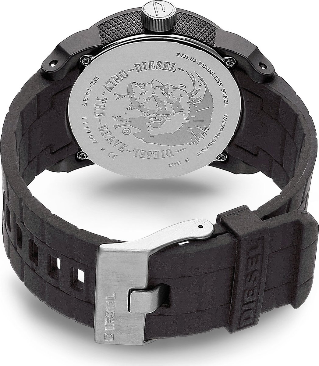Diesel Double Down DZ1437 Herenhorloge 52 mm - Zwart