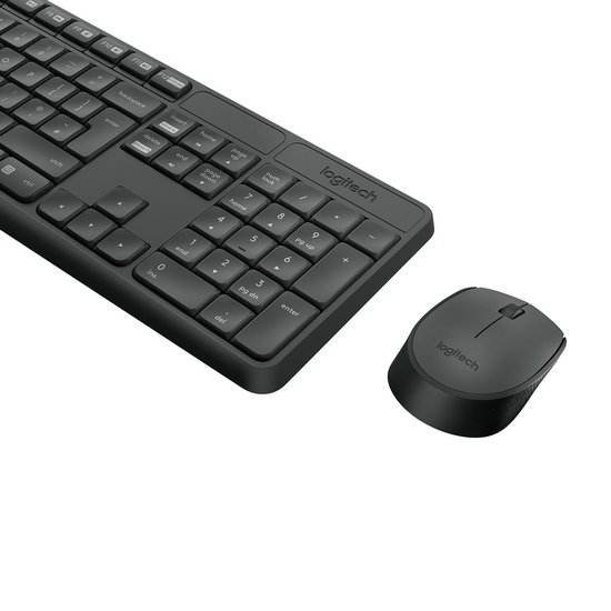 Logitech MK235 - Draadloos Toetsenbord en Muis - AZERTY - Donkergrijs