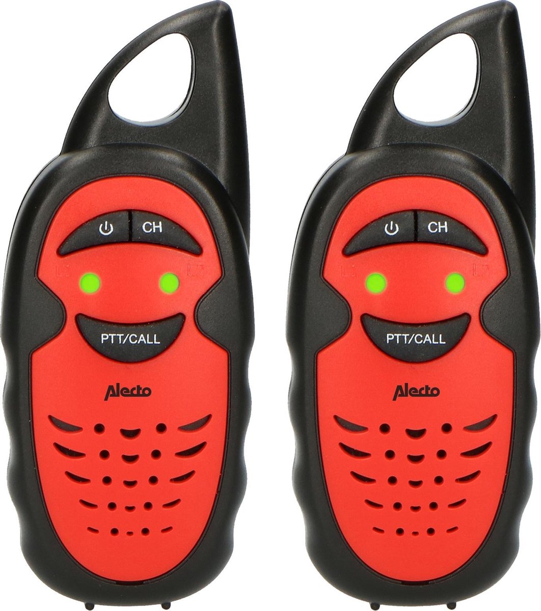 Alecto FR-05RD Walkietalkie voor kinderen - tot 3 km bereik - Eenvoudig in gebruik - Rood