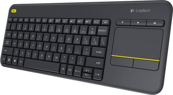 Logitech K400 Plus - Draadloos Touch Toetsenbord - QWERTY US / Zwart