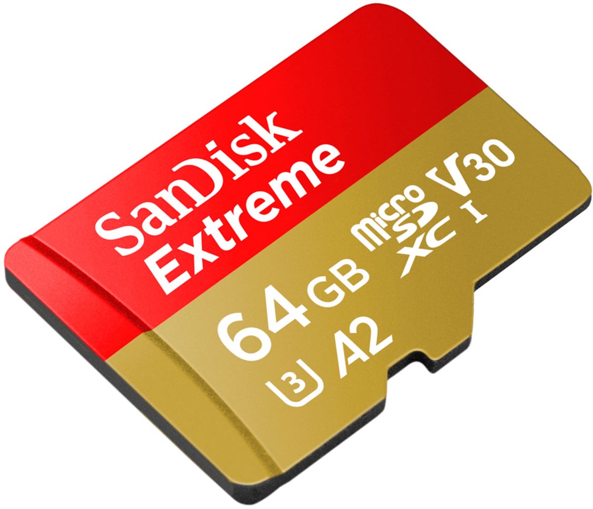 SANDISK Extreme - MicroSDXC - 64GB - Inclusief SD Adapter