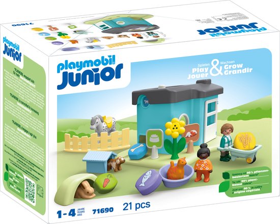 550x440SoquoTF3TOPNd PLAYMOBIL Junior Dierenpension met voerautomaat - 71690