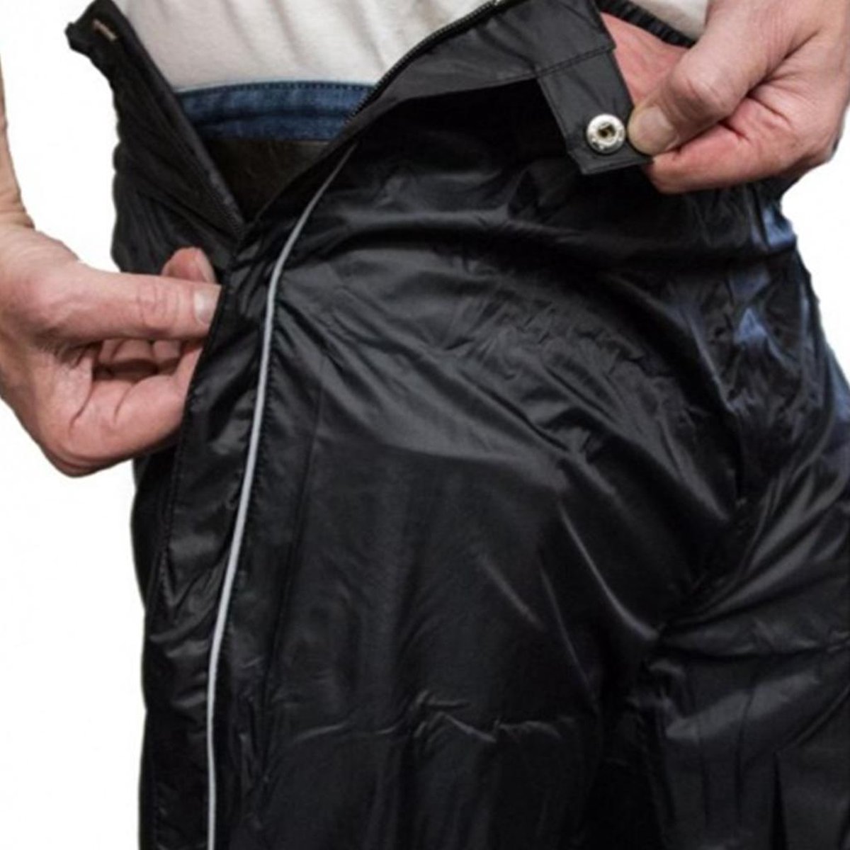 Mac in a Sac - Maat L - Full Zipper Regenbroek - Zwart