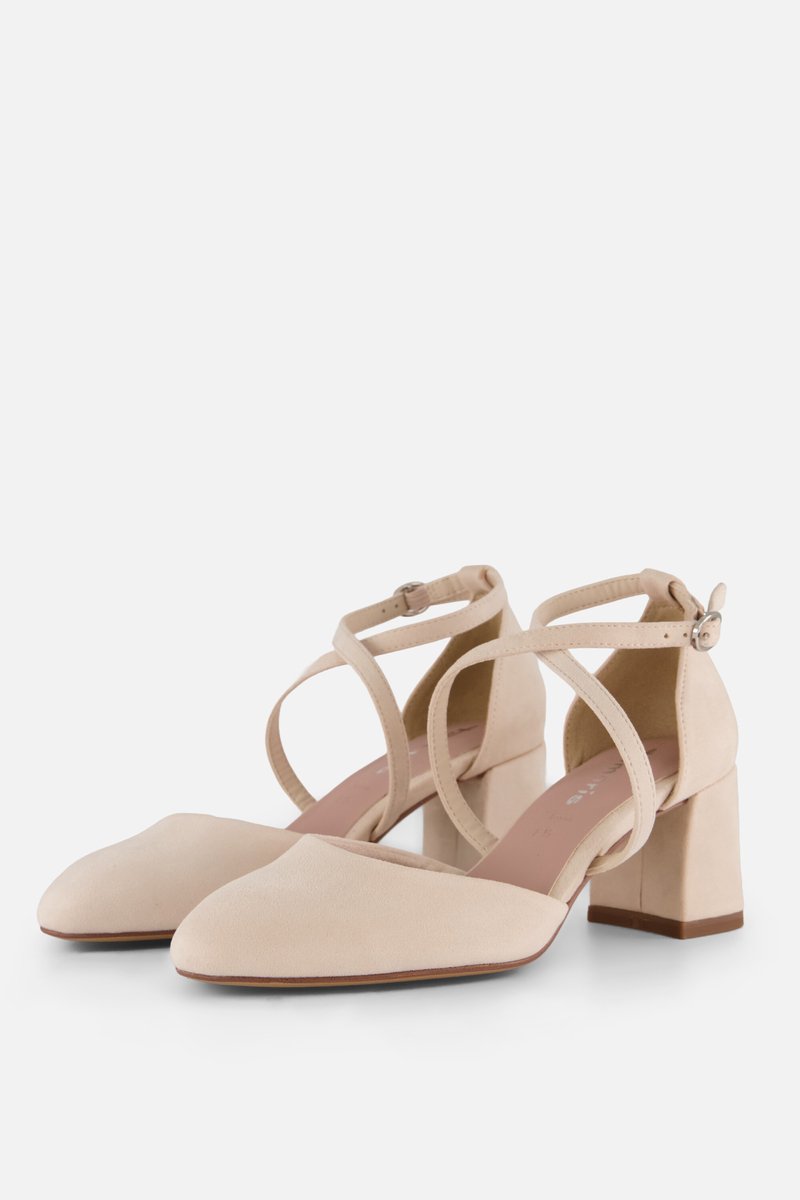 paarse schoenen, hoge hak, blokhak, sleehakken, t-straps