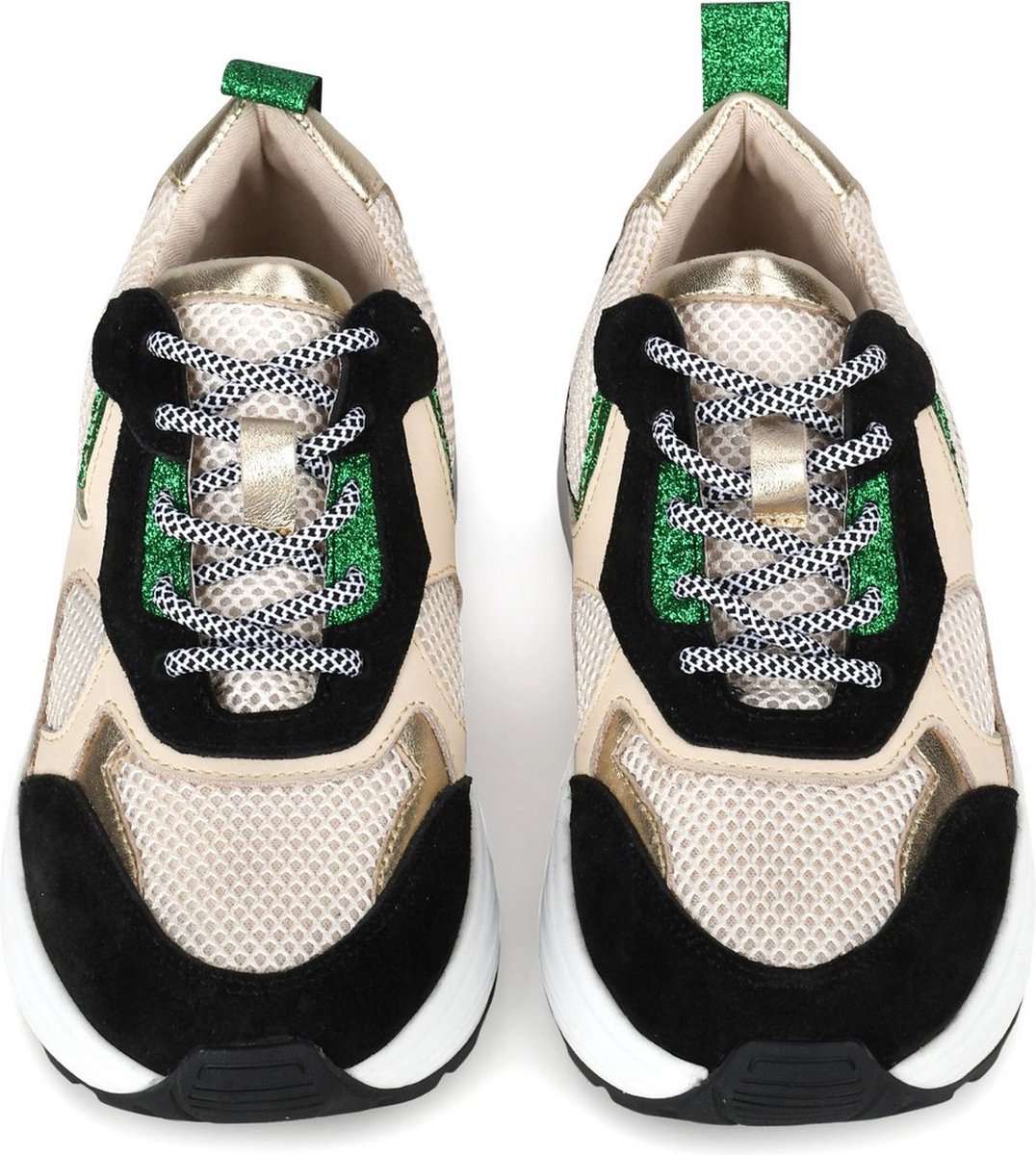 PS Poelma - maat 40 - TRIANGLE Dames Sneakers - Zwart met combinatie