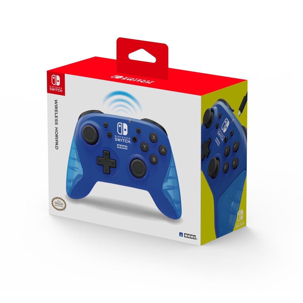 Hori Draadloze Pro Controller - Officieel Gelicenseerd - Nintendo Switch + Lite - Blauw