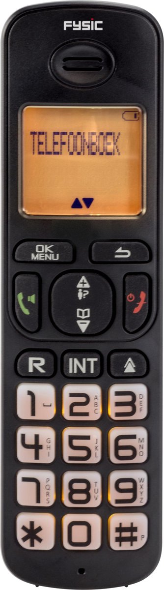 Fysic FX-5500 Big button Dect Telefoon - Knipperende display- en toetsverlichting bij inkomend gespr