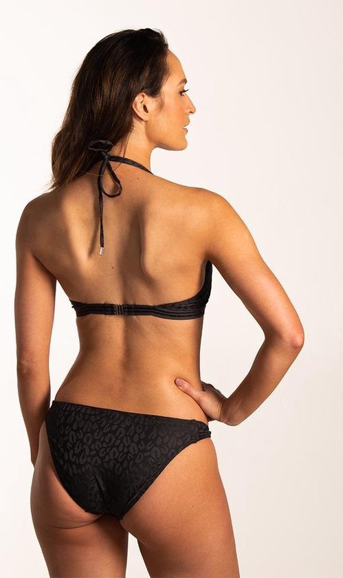 Beachlife - Maat 36C - Textured Leo Halter bikinitop met beugel Dames