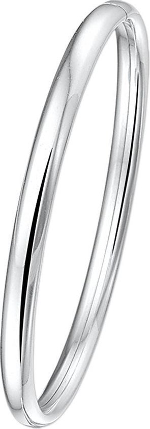 The Jewelry Collection - Bangle Dop Ovale Buis 5 X 60 mm - Zilver