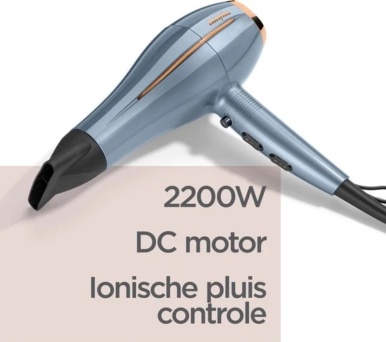 BaByliss Denim Luxe D251PE Föhn - Ionisch - Coolshot - Titanium-keramisch