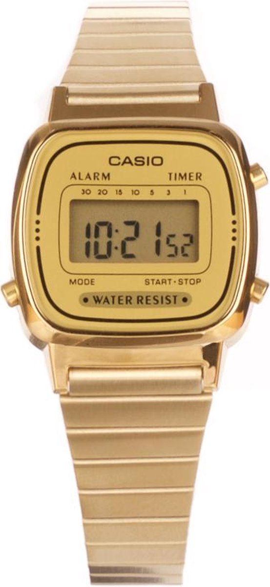 Casio Vintage Mini LA670WEGA-9EF Unisex Horloge 25 mm - Goudkleurig