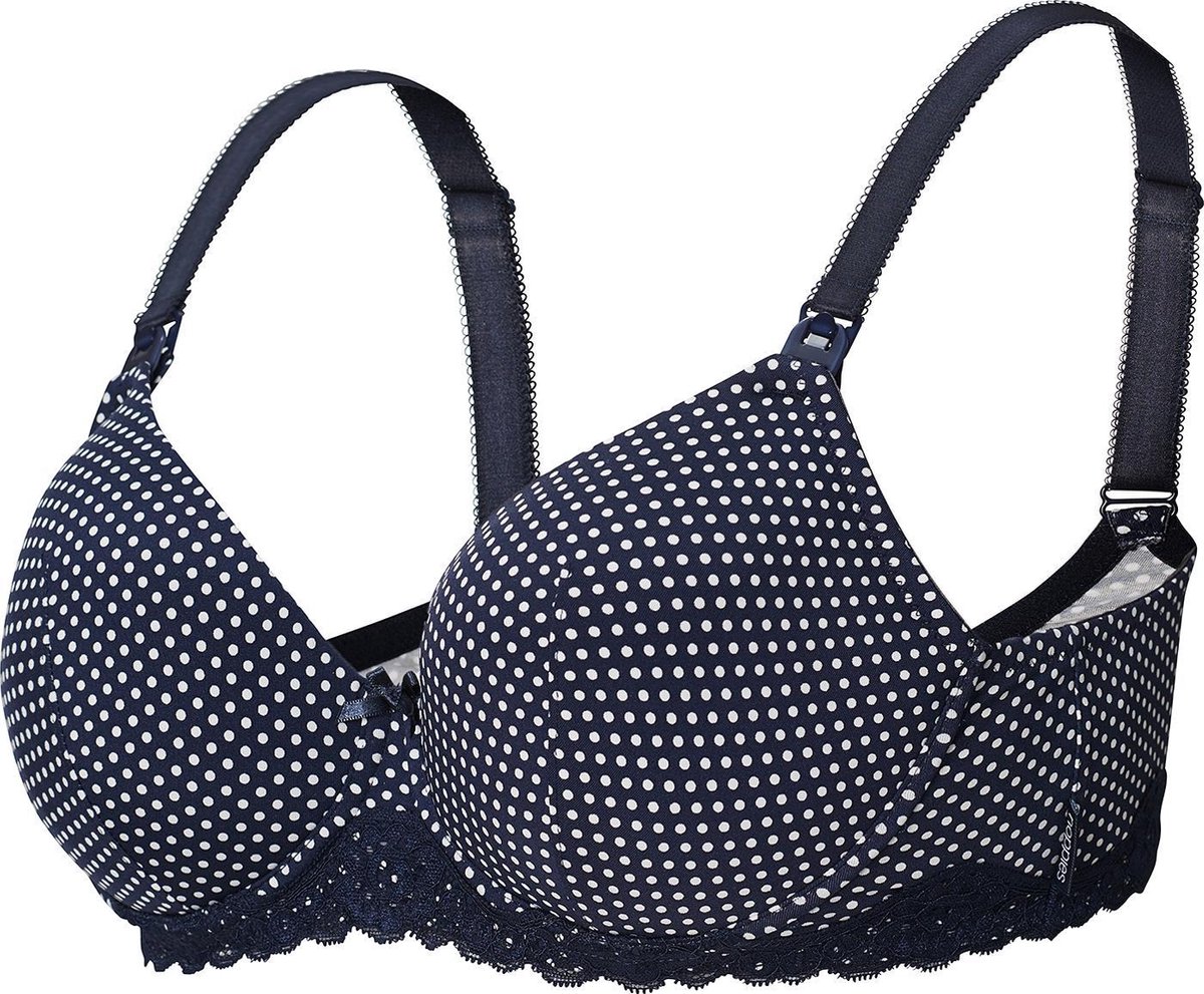 Noppies - Maat C70 - Zwangerschapsbeha Dot - Dark Blue