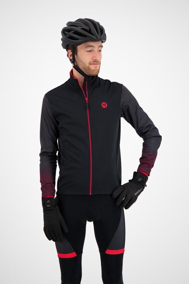 Rogelli Winterjack Wire Zwart/Rood XL