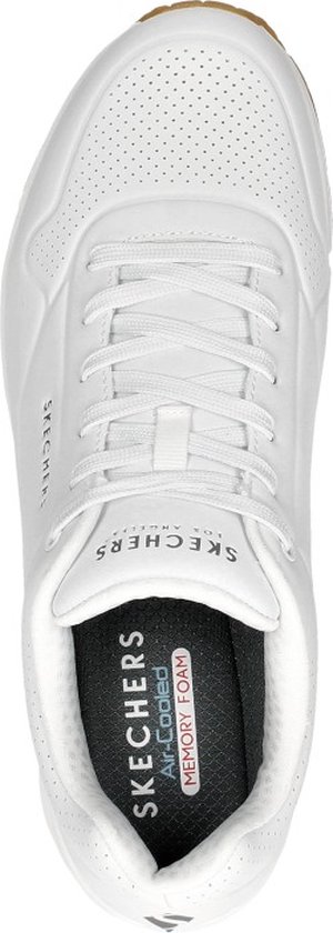 Skechers Uno  - Maat 45 - Stand On Air Heren Sneakers - Wit