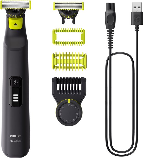 DGM-outlet-Philips-OneBlade-Pro-360-Face-Body-Zwart-Trimmer-scheerapparaat-en-styler-in-1-QP6542-15-aanbieding-prijs-sale Philips OneBlade Pro 360 Face + Body - Zwart - Trimmer, scheerapparaat en styler in 1 - QP6542/15