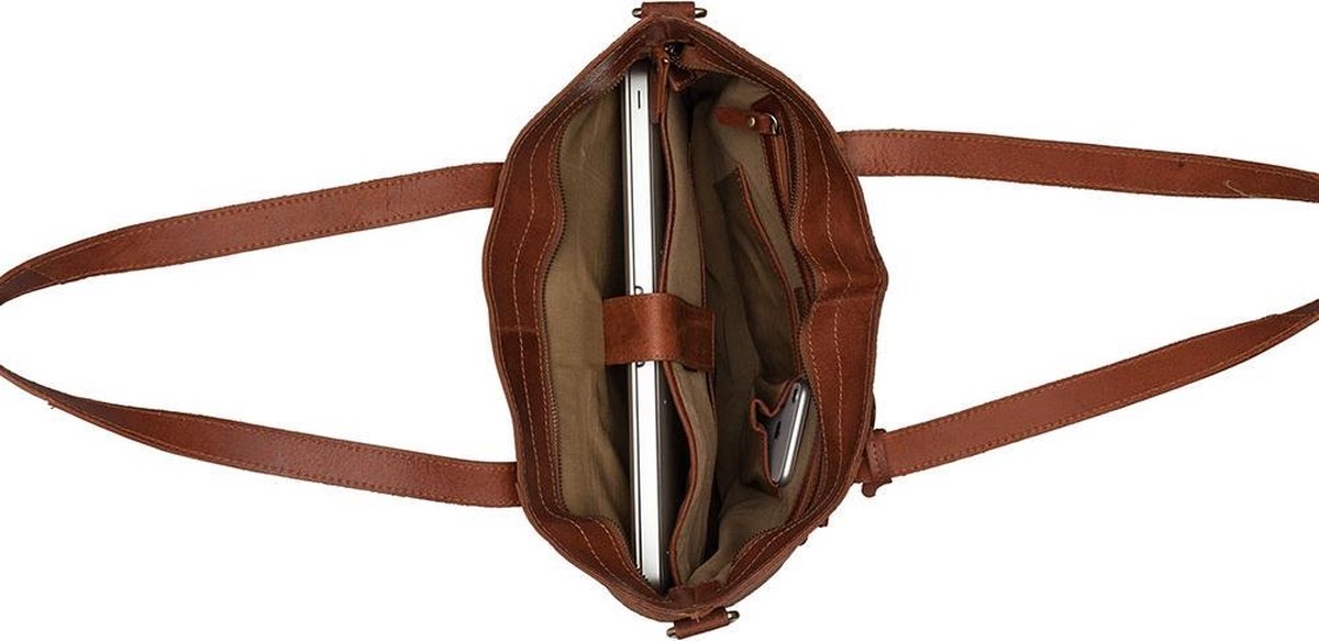 BURKELY Vintage Jade shopper - 14 inch - Cognac
