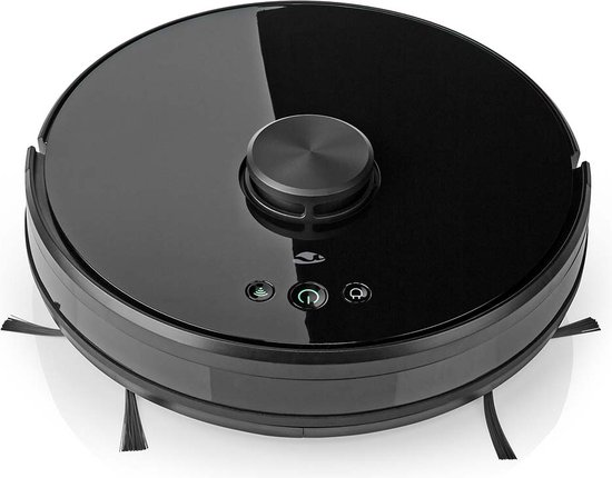 Nedis SmartLife Robotstofzuiger - Navigatiemethode: Laser navigatie - Wi-Fi - Capaciteit opvangreservoir: 0.6 l - Automatisch opladen - Maximale gebruiksduur: 2 uur - Zwart - Android / IOS