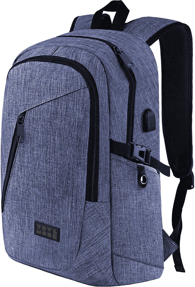rugzak, backpack, grijs, polyester, multiple compartments