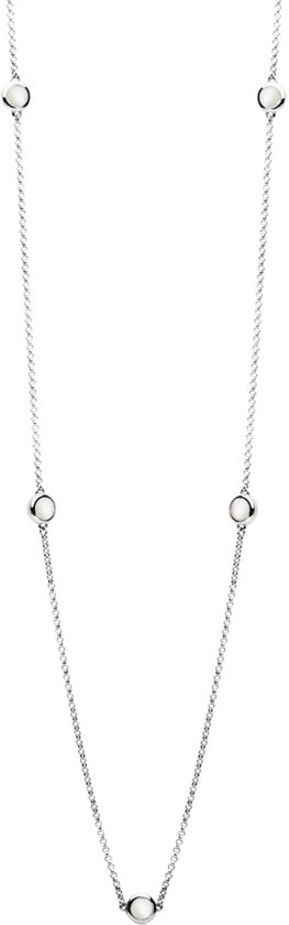 Casa Jewelry Collier Pom White - Zilver - 90 cm