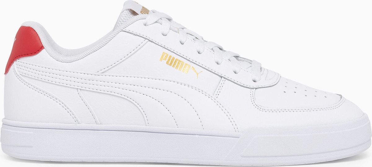 PUMA - maat 44- Caven Unisex Sneakers - White/Gold/High Risk Red