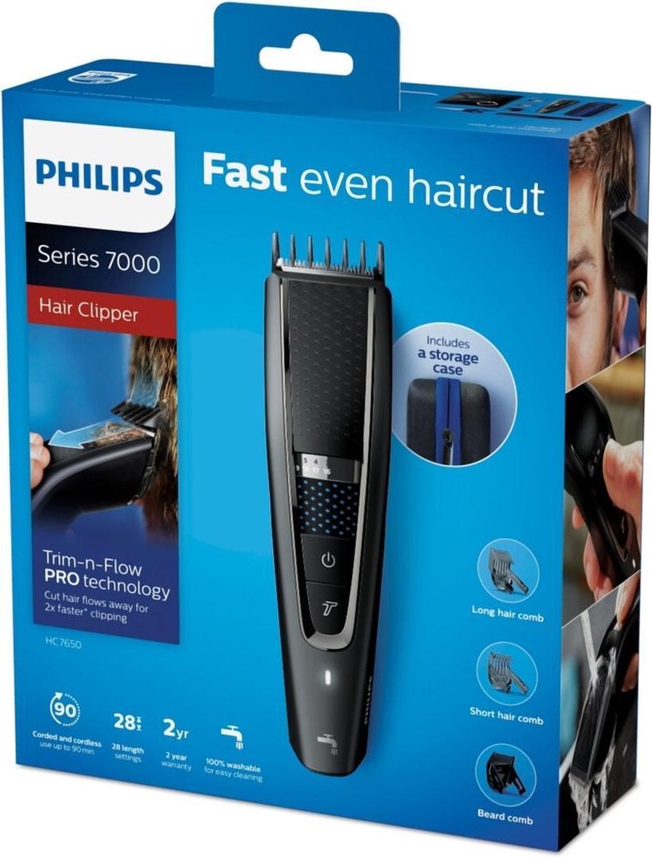 Philips Serie 7000 HC7650/15 - Tondeuse - Zwart/Grijs