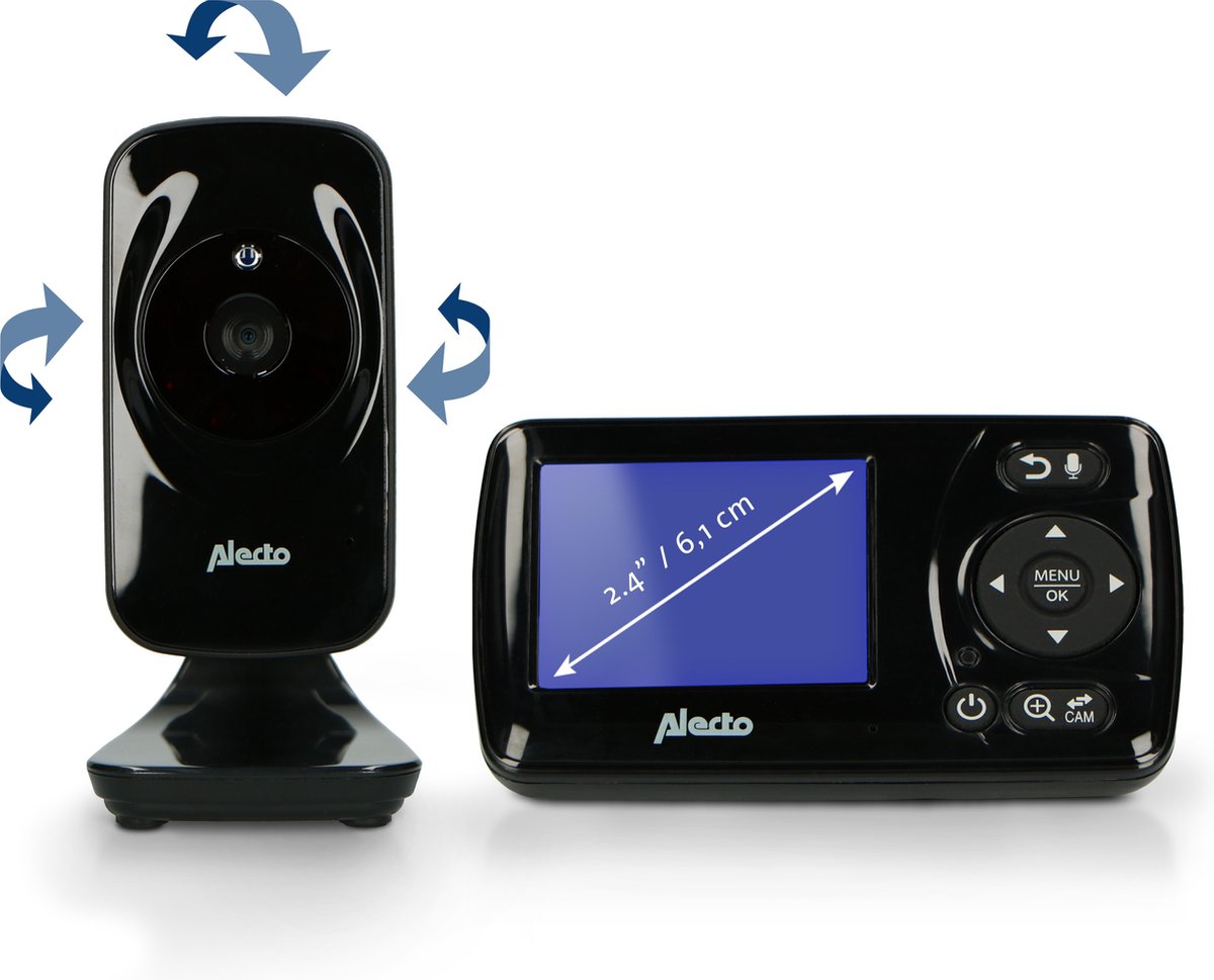 Alecto DVM71BK - Babyfoon met camera - scherm - Zwart