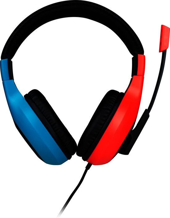 Bigben Stereo Gaming Headset V1 - Nintendo Switch - Neon Rood/Blauw