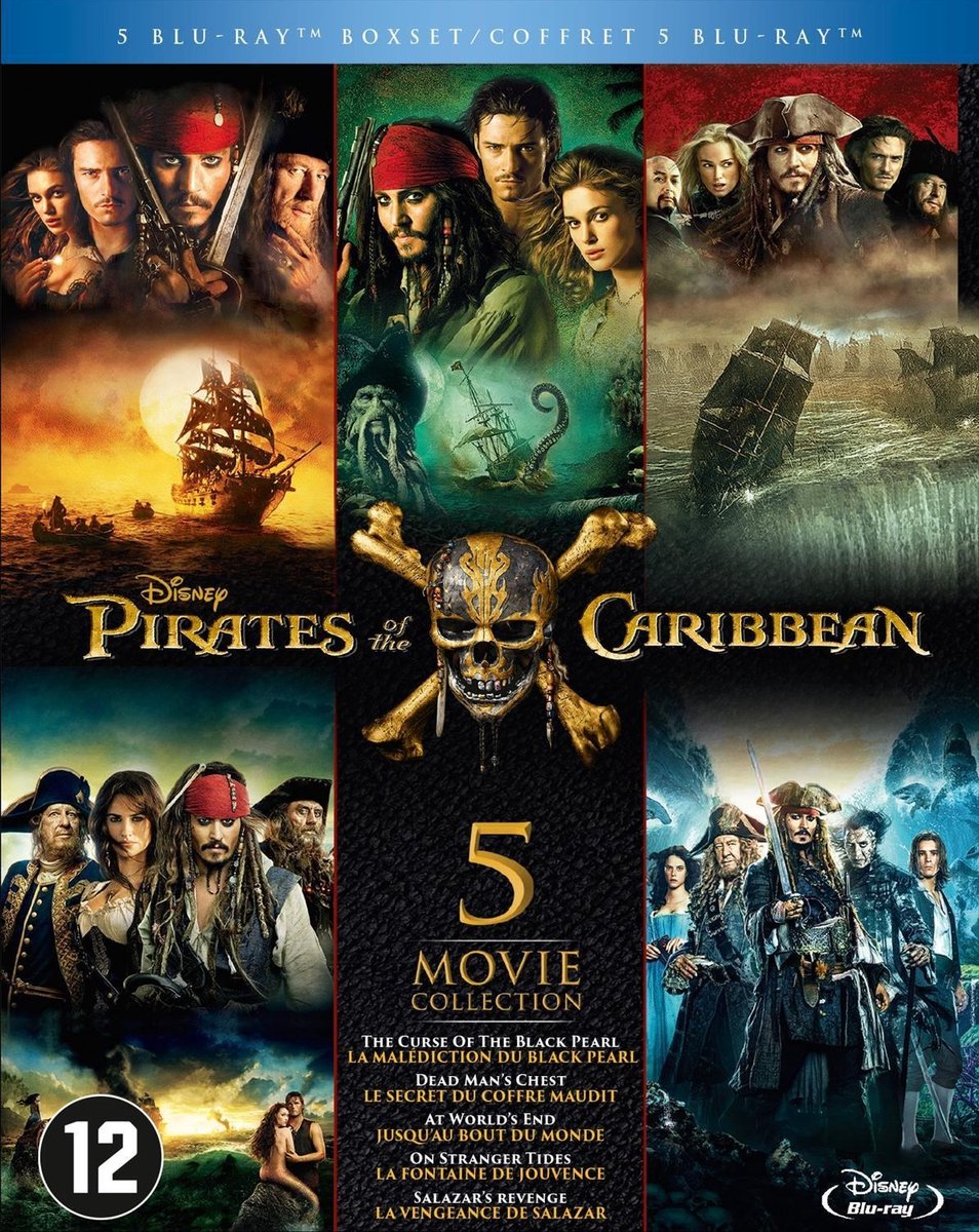 pirates, boxset, caribbean, skull, blu-ray