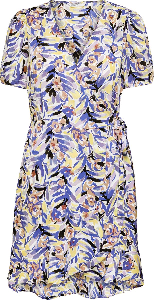 ONLY ONLALBERTA S/S WRAP DRESS WVN Dames Jurk - Maat XS