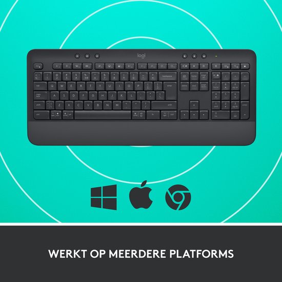Logitech Signature K650 - Draadloos Toetsenbord - US QWERTY - Graphite