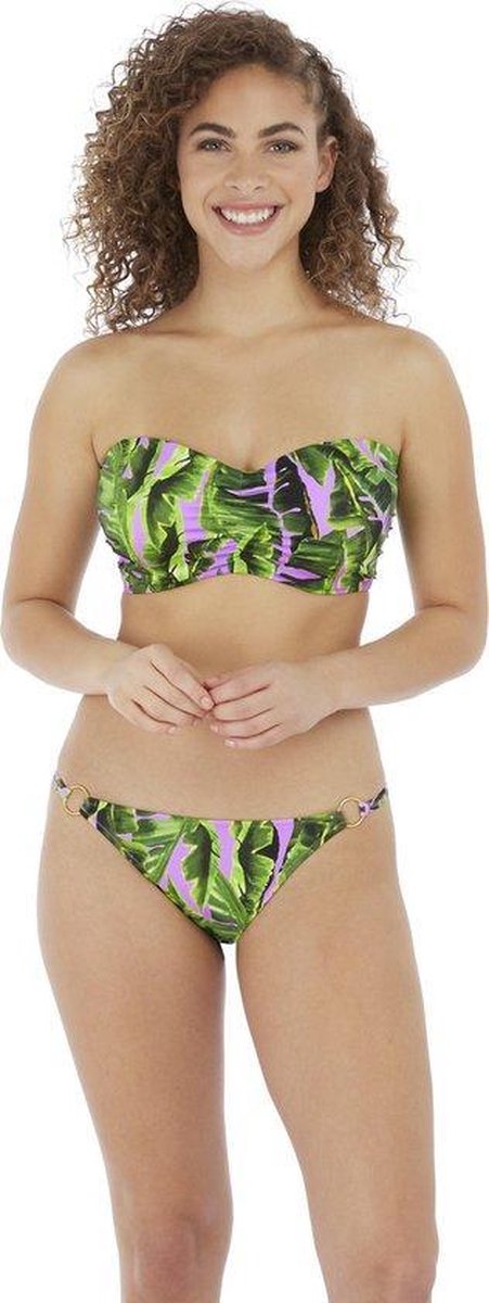 Freya - Maat 75D - JUNGLE OASIS UW Bandeau Bikini Top - CASSIS - Vrouwen