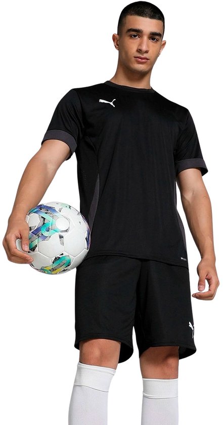 PUMA Maat XL  teamGOAL Matchday Jersey Heren Sportshirt - PUMA Black-PUMA White-Flat Dark Gray