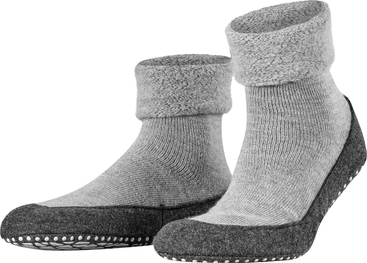 sneakers, slippers, grijs, wollig voering, zool instap
