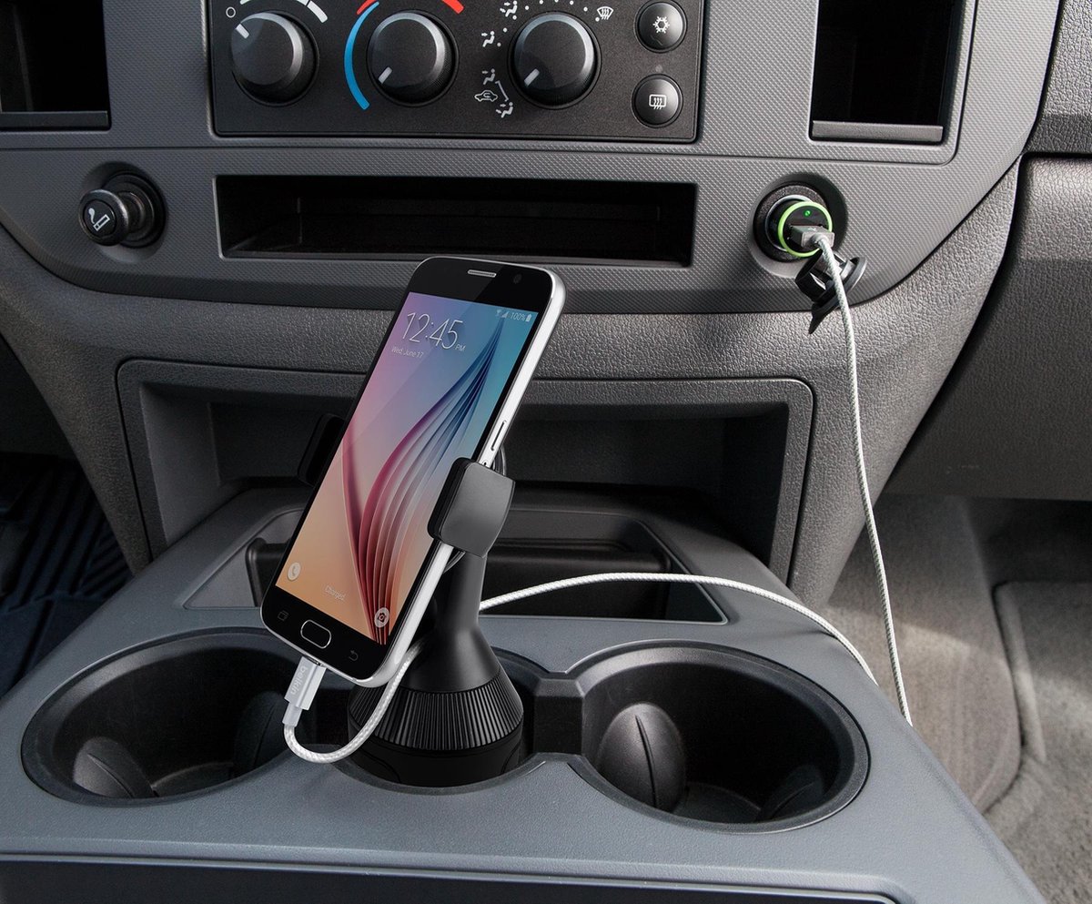 Belkin Telefoonhouder auto - bevestiging in bekerhouder - Zwart