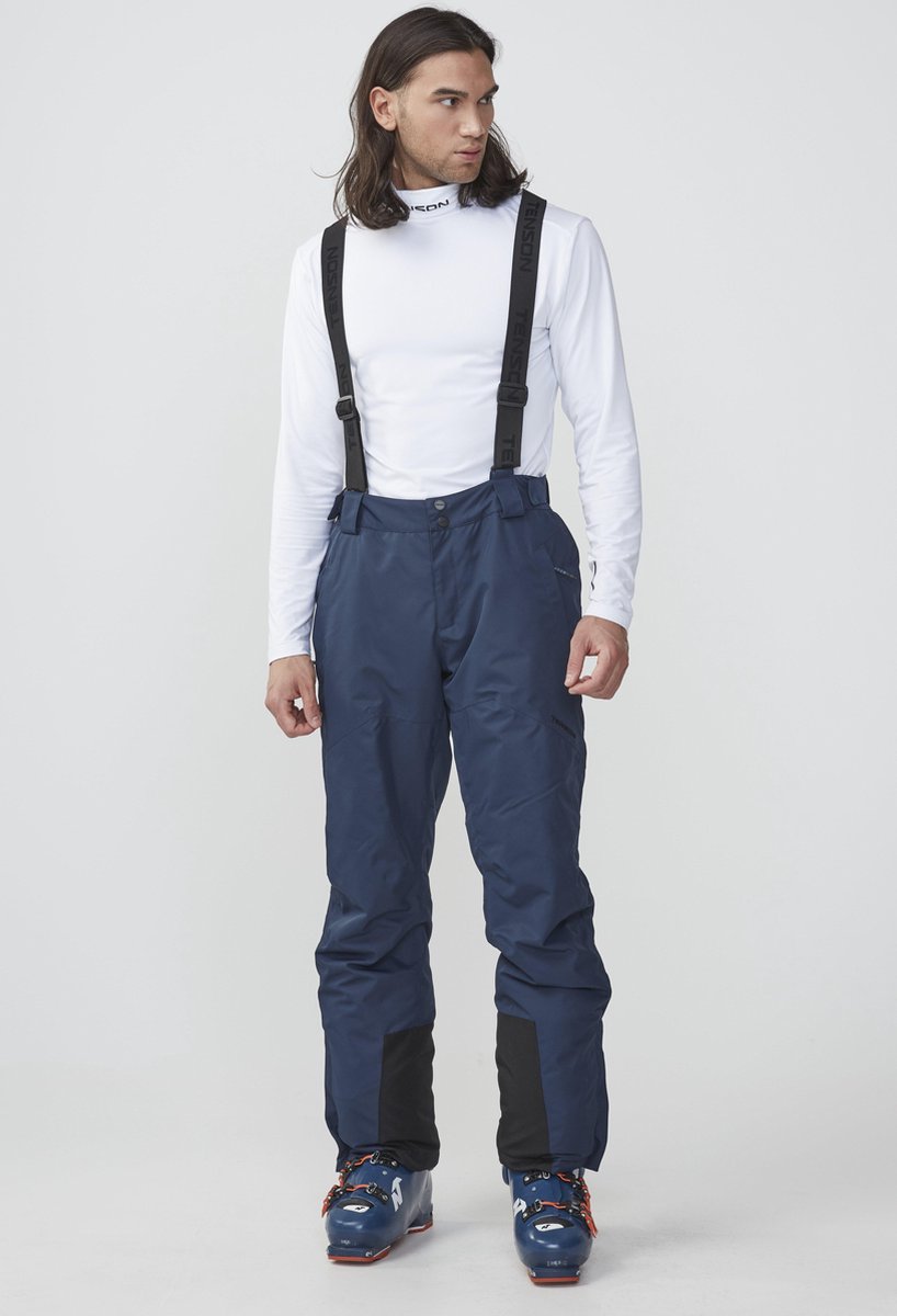ski-pants, bibs, suspenders, waterproof, blue