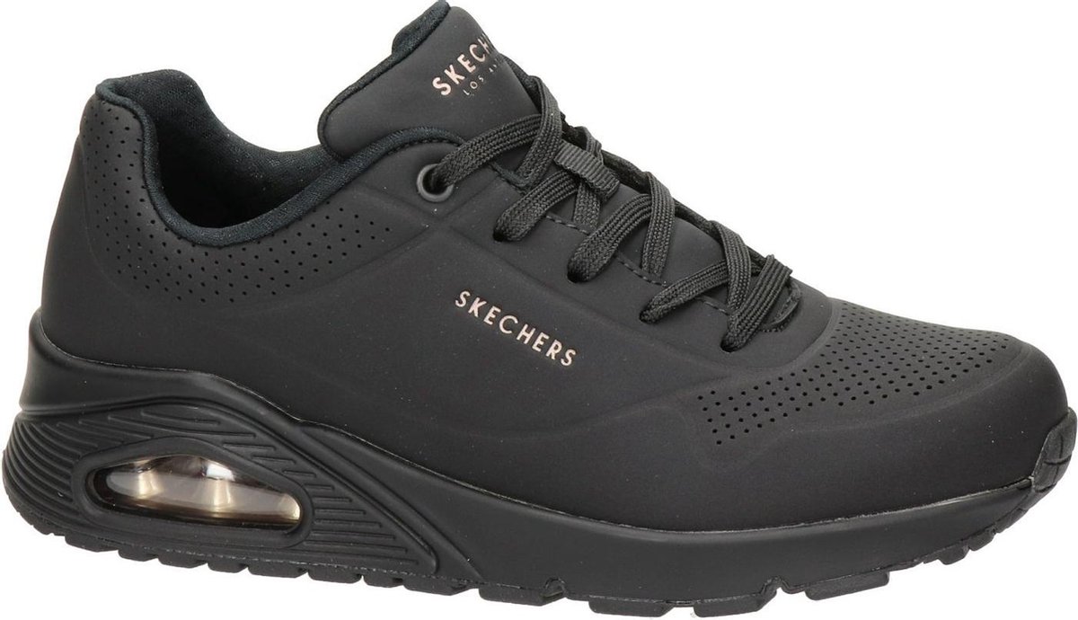 Skechers - maat 38 - Uno Dames Sneakers - Zwart
