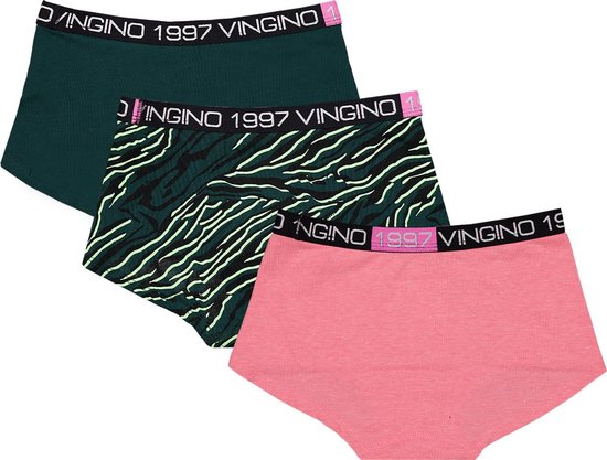 Vingino -  Maat 152 - meisjes boxershorts 3-Pack Zebra