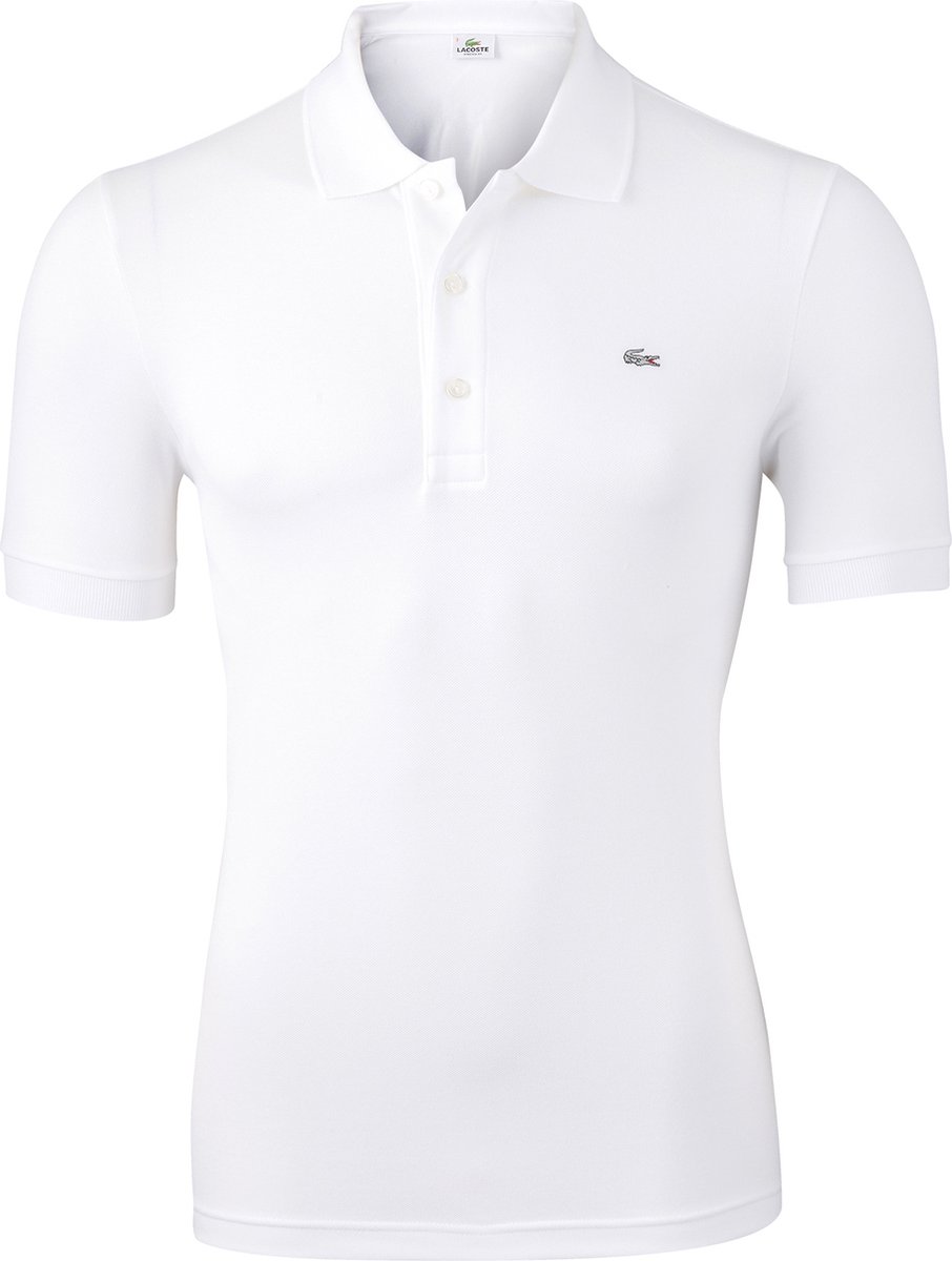 polo, korte mouw, wit, kleine Lacoste-badge, poloshirt