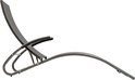 aluminium Ligbed - 174x59x85 cm - zwart