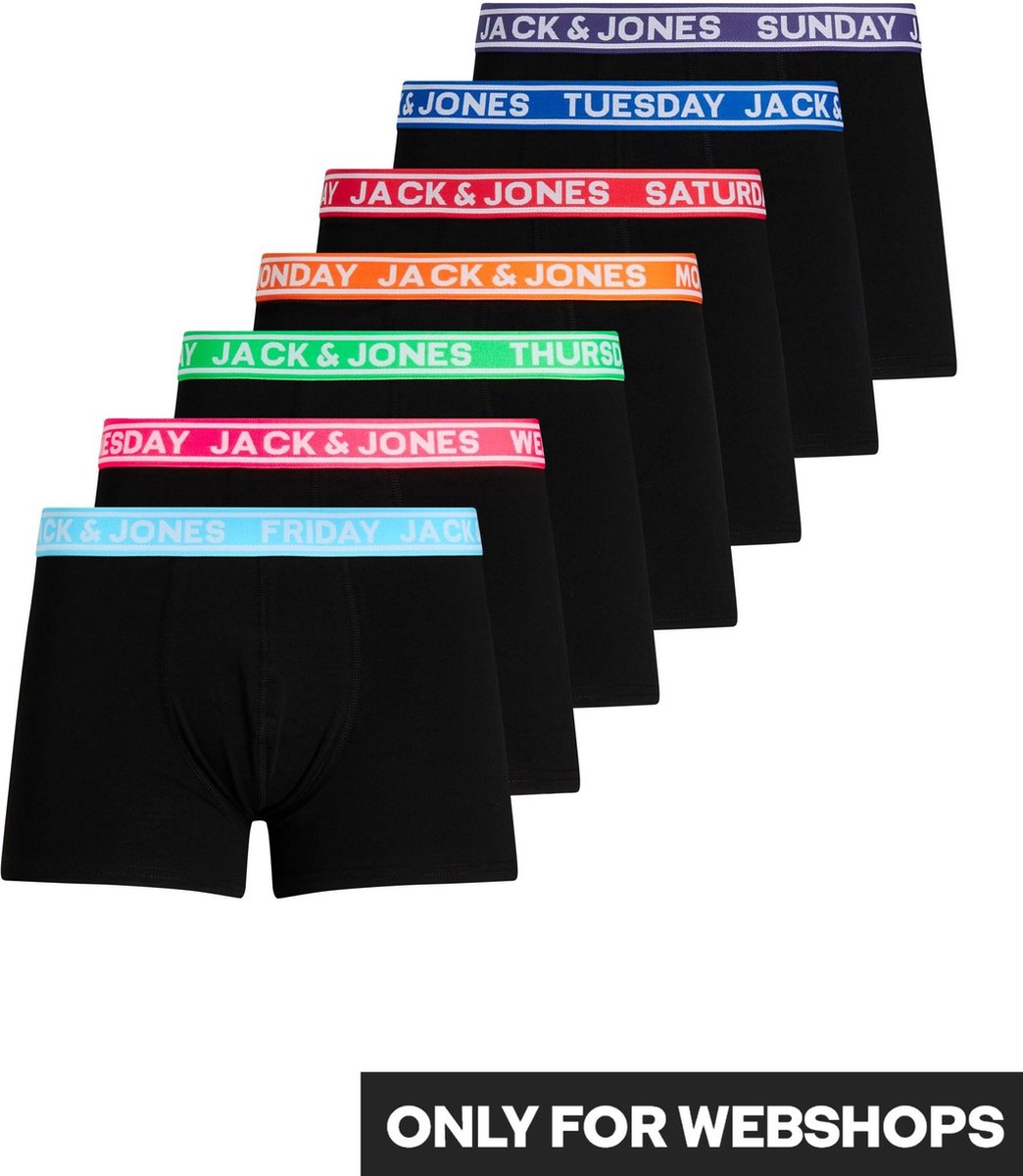 boxers, trunks, zwarte slip, elastische tailleband, veelkleurige tailleband