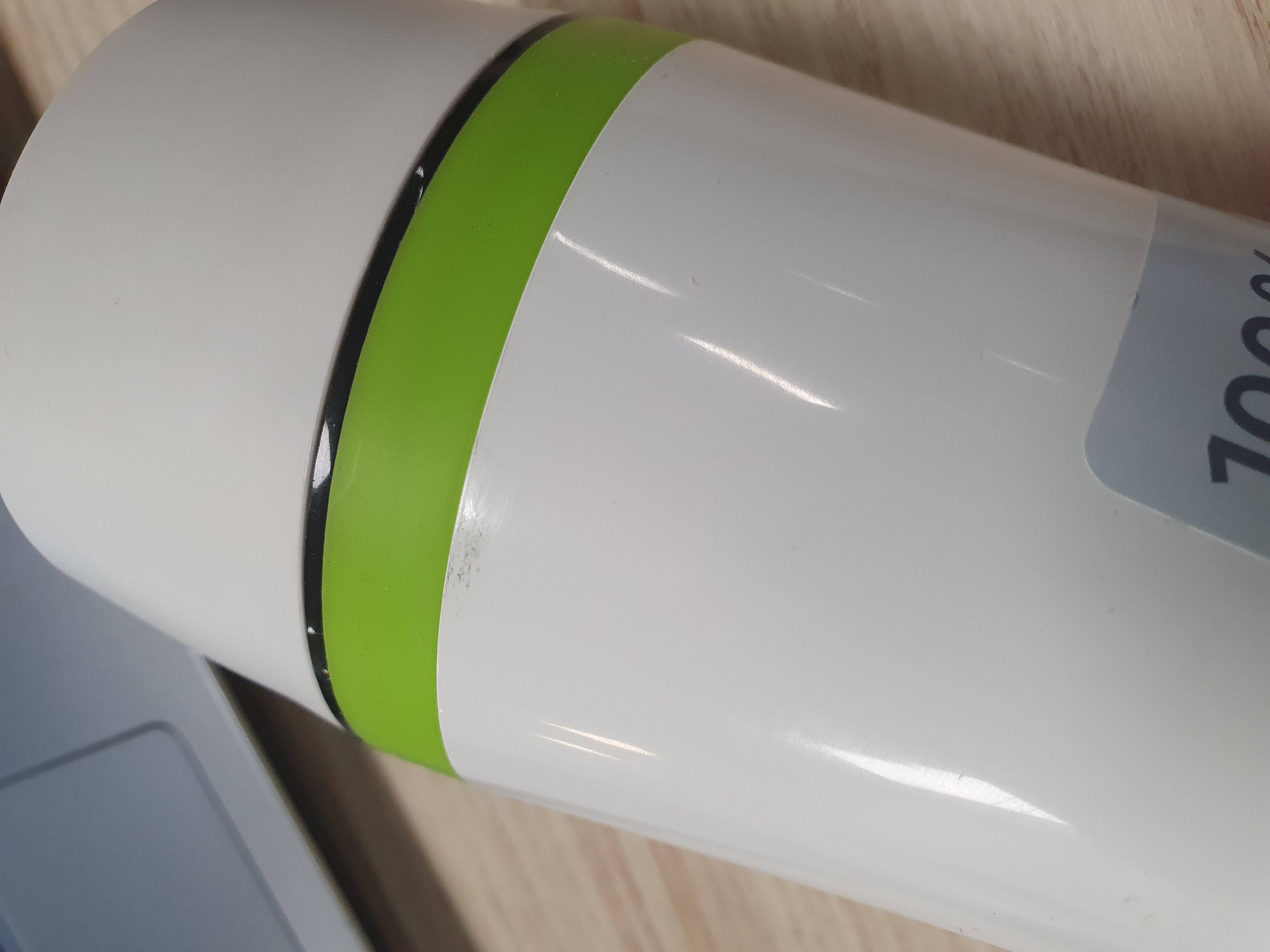 TRAVEL MUG FUN thermobeker 0.36 L. wit/groen