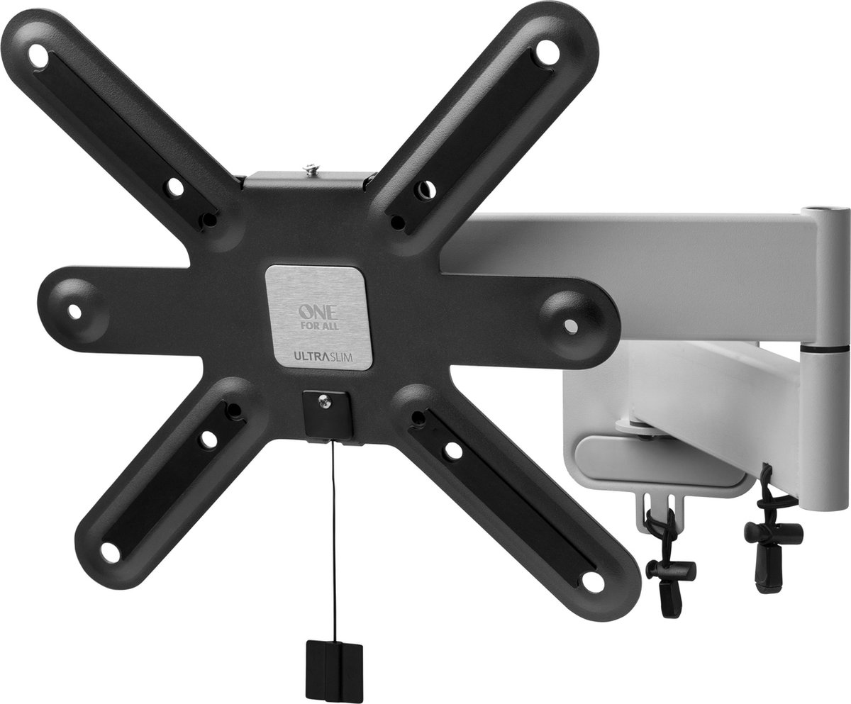 tv muurbeugel, televisiebeugel, stalen arm, ultra slim, platte bevestiging