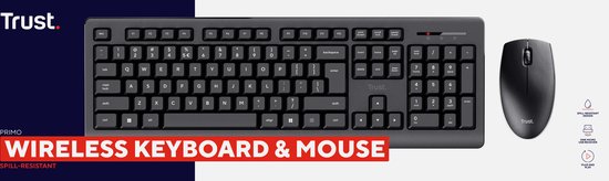 Trust Primo - Draadloze Toetsenbord & Muis - USB - Zwart
