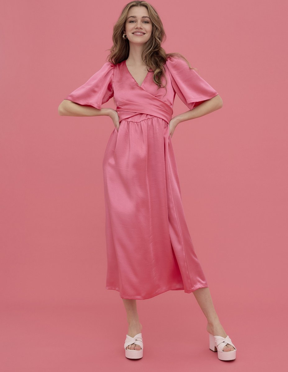 Vero Moda - Maat L - VMKAE D1 2/4 V-NECK 7/8 DRESS Dames Jurk