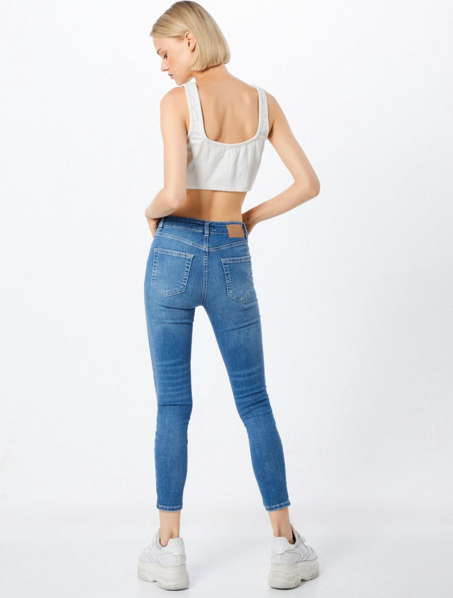 Pieces  - Maat XS -  PCDELLY SKN MW CR LB124-BA/NOOS BC Dames Jeans