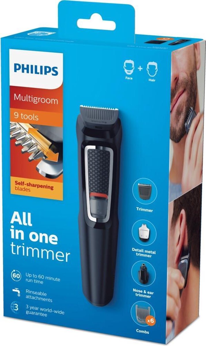 Philips 3000 serie MG3740/15 - Trimmerset - met 9 hulpstukken