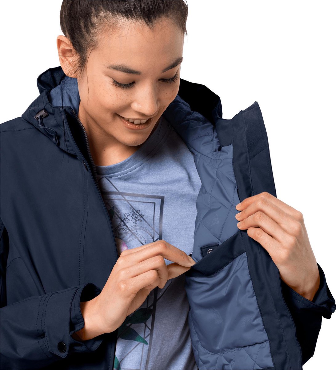 Jack Wolfskin -maat XS - Lake Louise Outdoorjas Dames - Midnight Blue